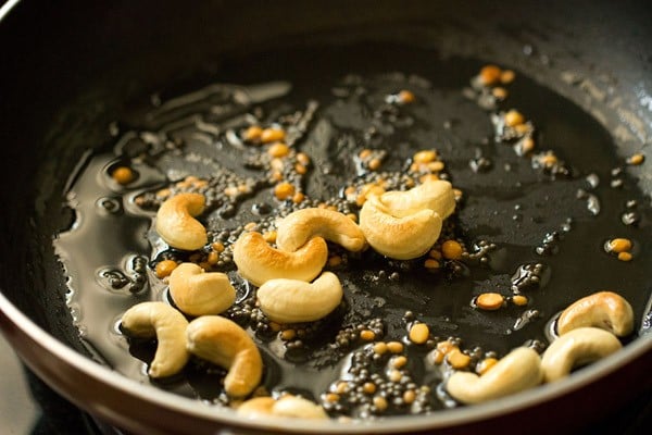 sautéing dals and cashews. 