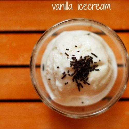 vanilla ice cream recipe, eggless vanilla ice cream recipe
