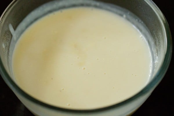 chilled custard sauce.