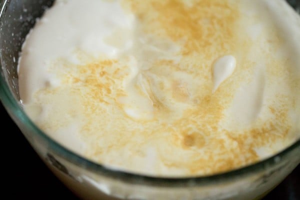 beaten custard sauce added to whipped cream. 