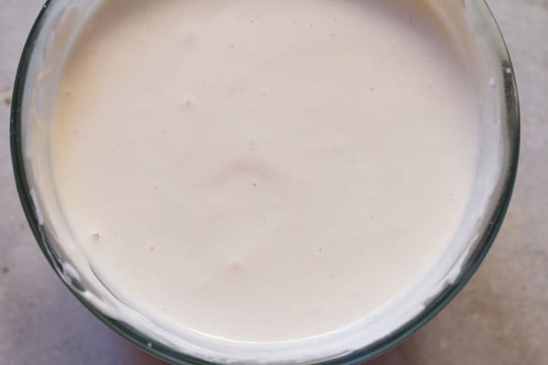 vanilla ice cream mixture ready to be frozen.