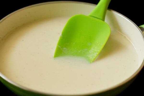 simmer milk for milk mixture for vanilla ice cream recipe