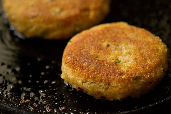 veggie patties nicely crisp and golden for making burger recipe