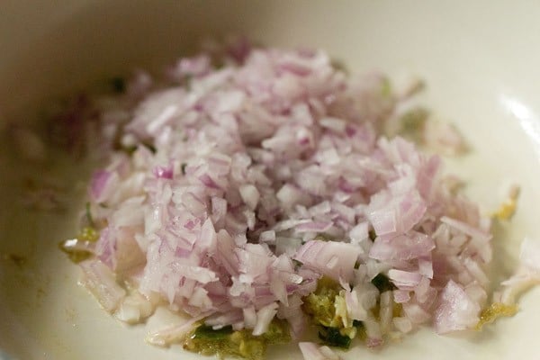 chopped onions added