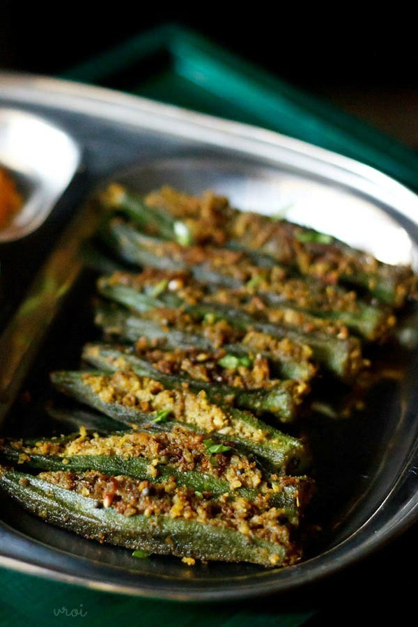 bharli bhendi stuffed okra