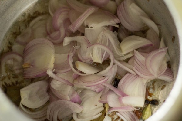 onions added in pressure cooker