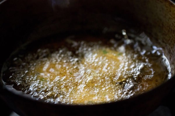 masala vada patties getting fried in hot oil