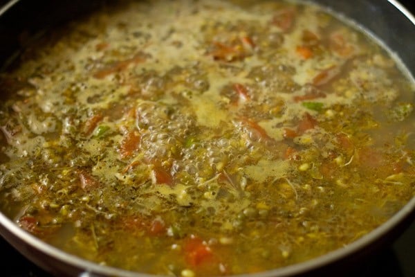 making mixed sprouts curry recipe