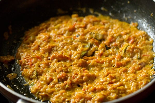 curd mixed with the masala ingredients