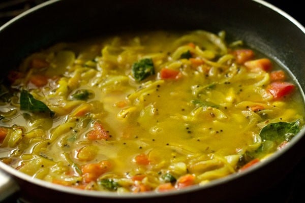 puri curry getting ready to cook.