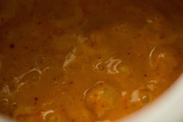 simmering the kurma curry. 