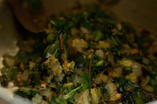 cilantro and mint sautéed