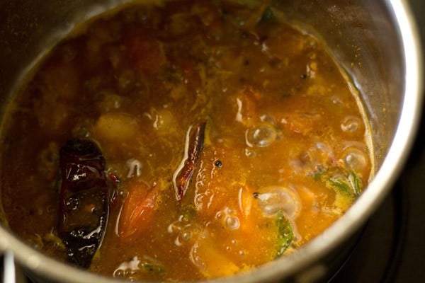 stir onion sambar