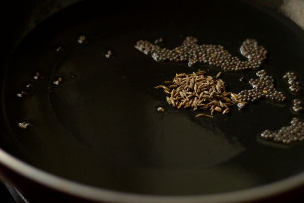 sautéing cumin seeds. 