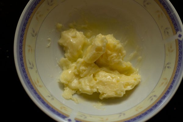softened butter in a bowl. 