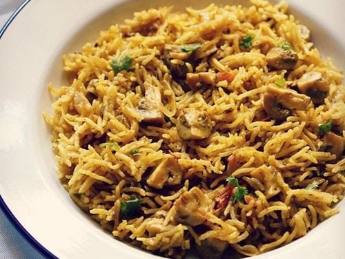 chettinad mushroom biryani recipe