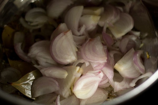 Closeup shot of sliced onions in pan