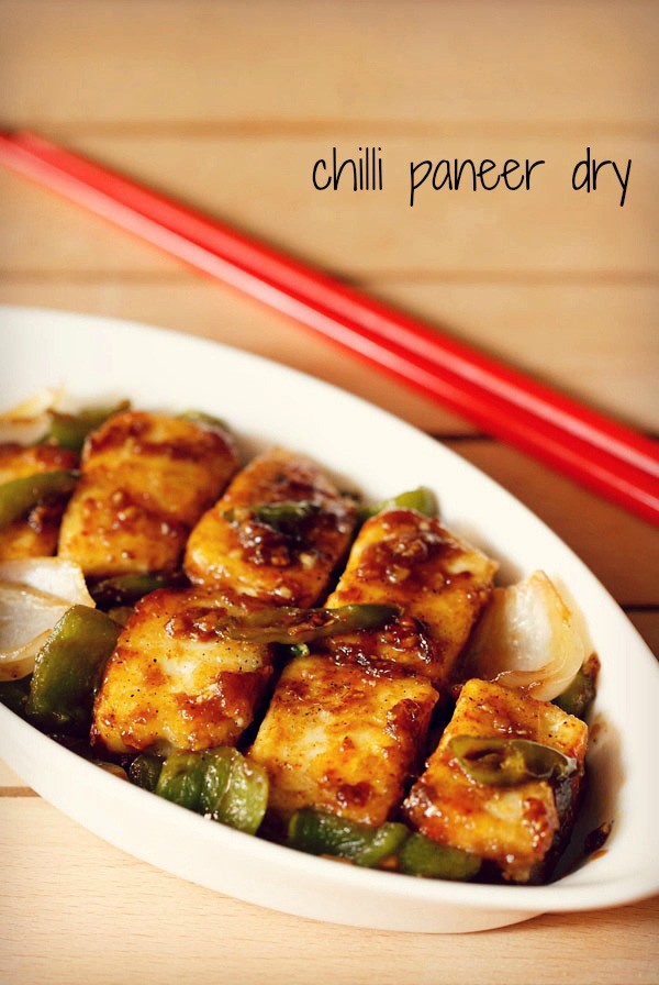 chilli paneer dry recipe, dry chilli paneer recipe