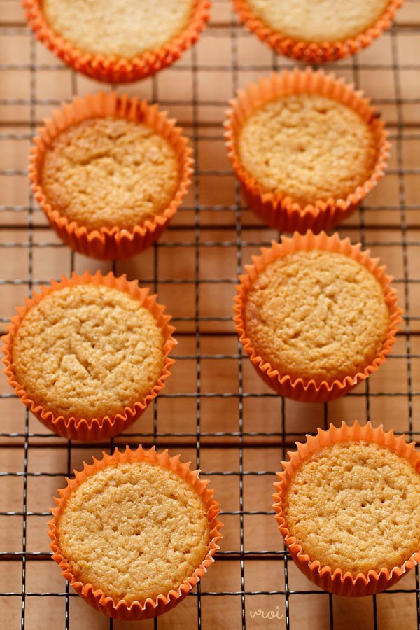 vegan lemon muffins on wired tray