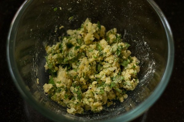 potato and flour mixture for cheese balls recipe prior to adding cheese