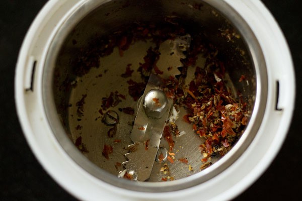 ingredients ground to a coarse spice mixture. 