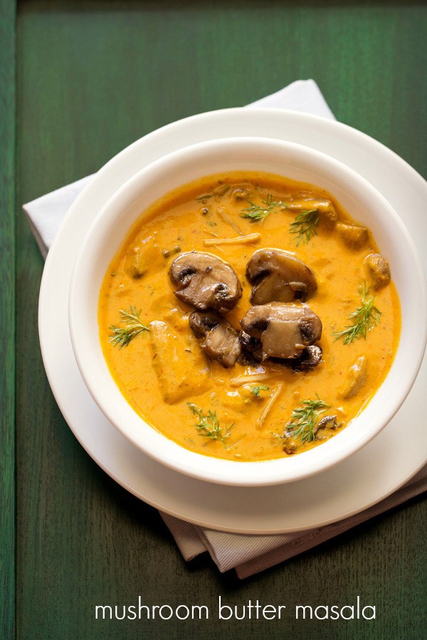mushroom butter masala recipe