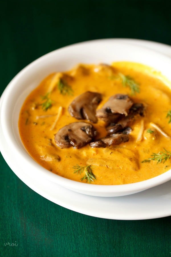 mushroom butter masala