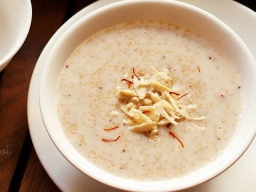 rajgira kheer recipe, amaranth kheer recipe