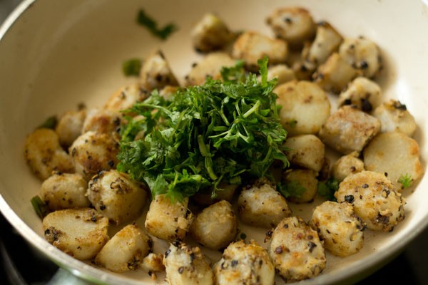 coriander leaves added