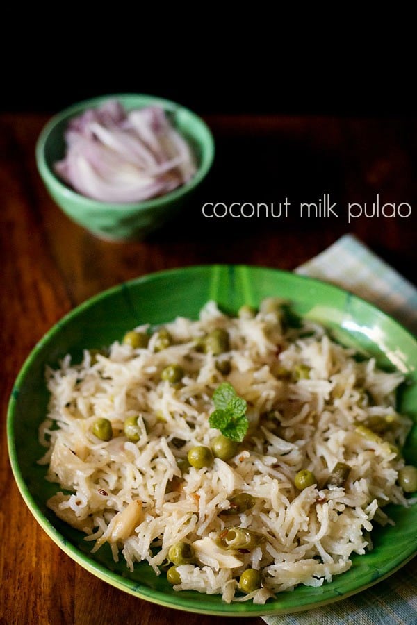 coconut milk pulao, coconut milk rice