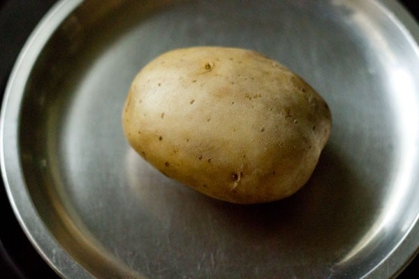 boiled potato in a plate