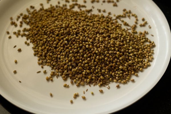 toasted cumin and coriander removed to a plate