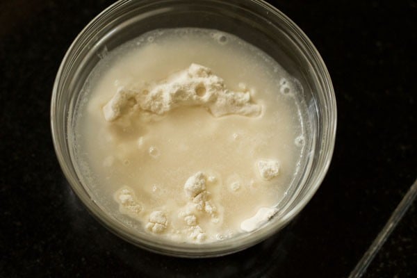 maida and water in a small bowl