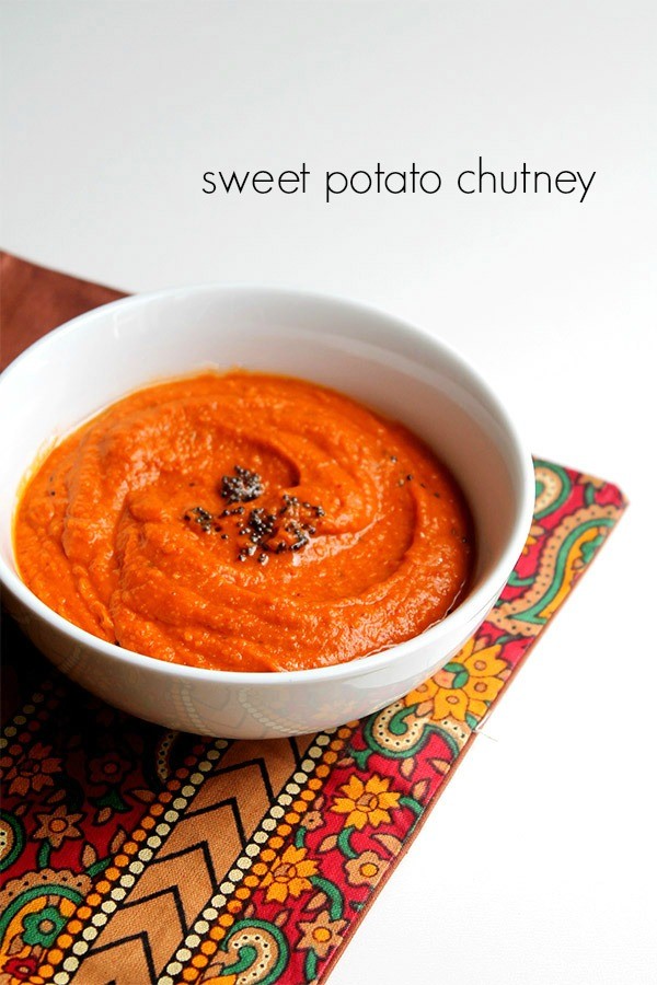 sweet potato chutney recipe how to make south indian sweet potato chutney recipe