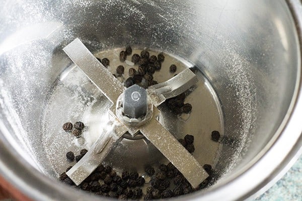whole peppercorns added to the same food processor for making rice rava upma. 