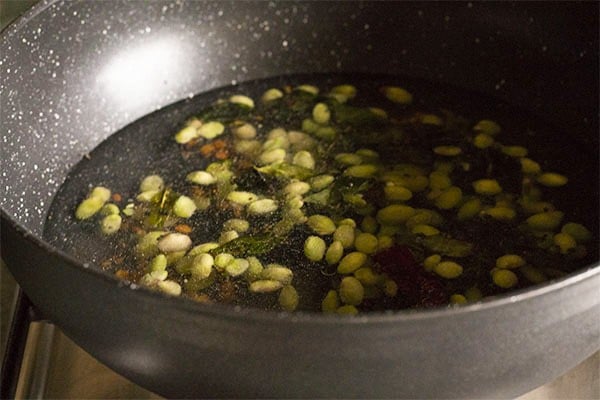water added to the lilva beans mixture for the uppittu recipe.