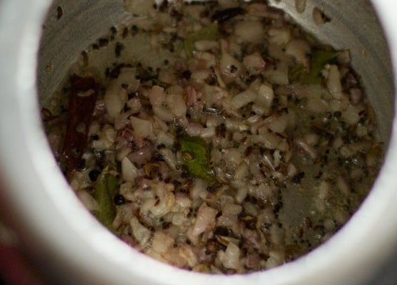 sautéing onions in pressure cooker. 