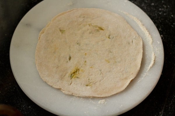 rolled cabbage paratha