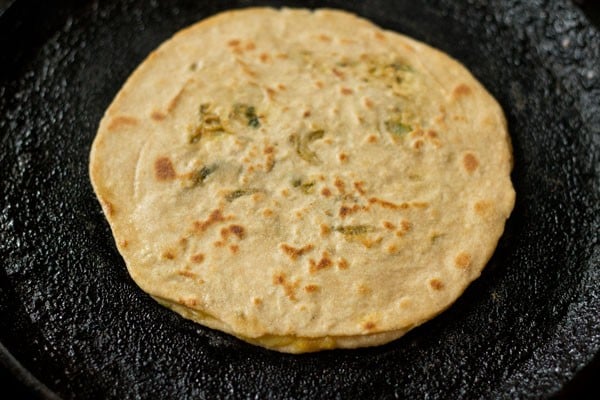 flip cabbage paratha again