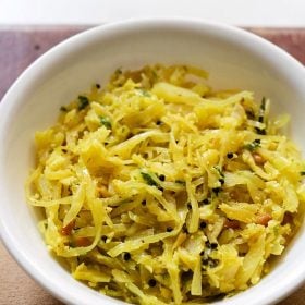 cabbage poriyal recipe