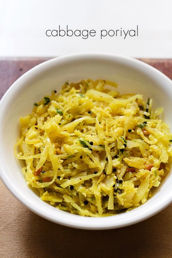 cabbage poriyal recipe