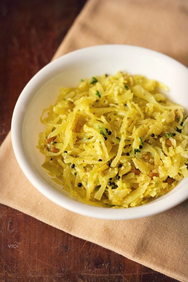 cabbage poriyal