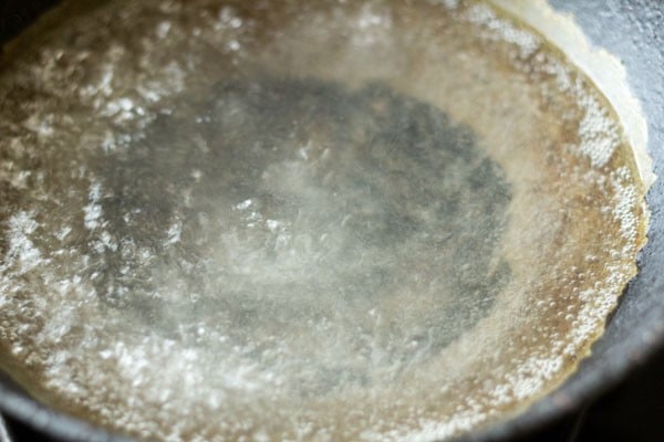 water in a pan