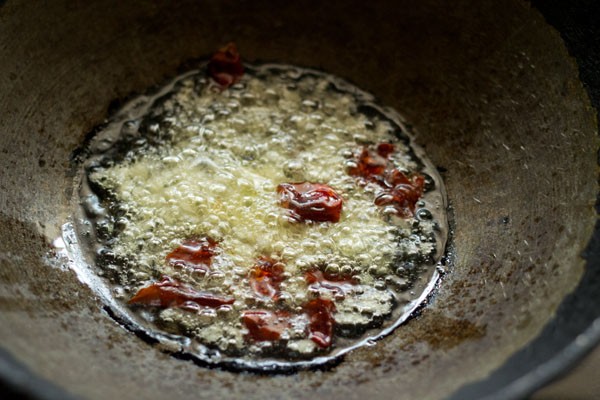 stir fried chiles in oil