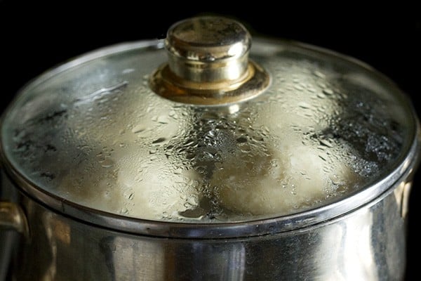 steaming millet idli. 