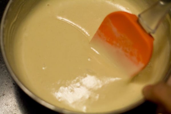 stirring batter for jalebi recipe