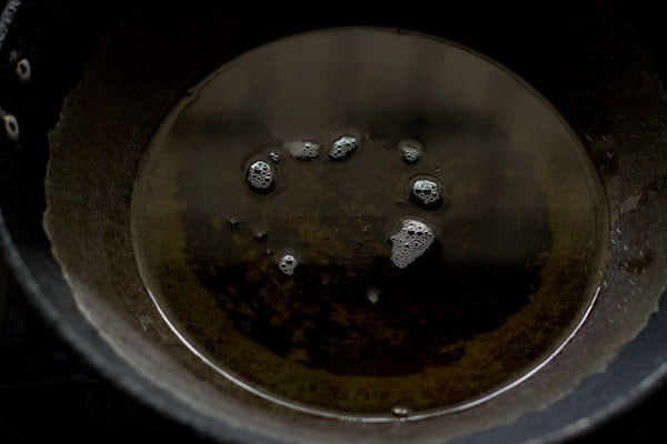 heating oil for frying jalebi