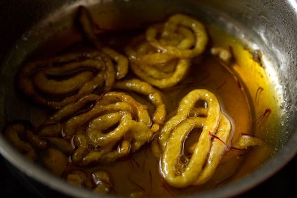 jalebi in syrup after 3 minutes