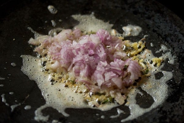 finely chopped onions added to the butter. 