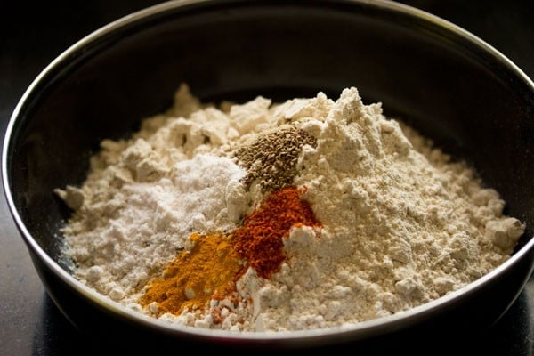 spices and flour in a bowl
